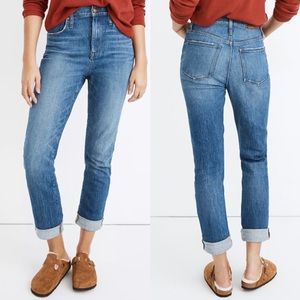 Madewell High Rise Slim Boyjean In Moorland Wash Jeans Women’s Size 25 Tall